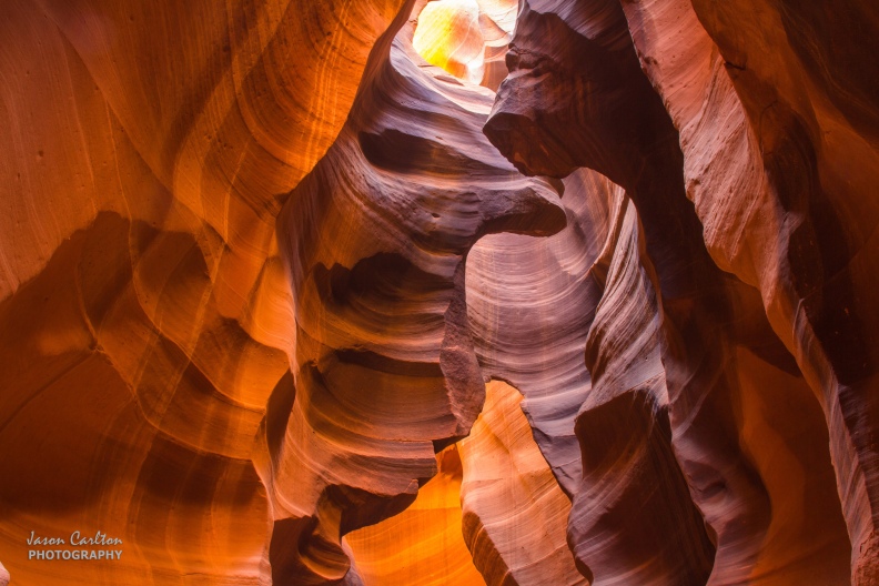 Photograph down the hallway Upper Antelope Canyon